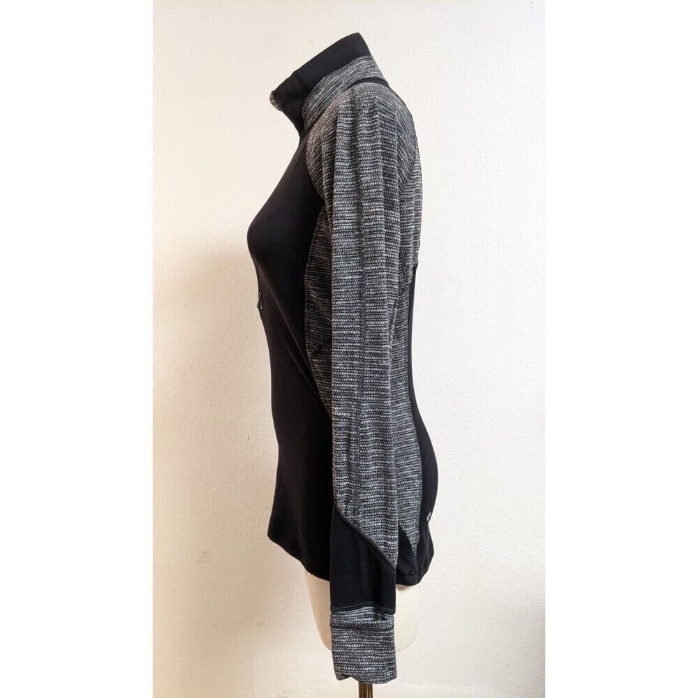 Women's Lululemon Race Your Pace 1/2 Zip Black / Coco Pique Black Pullover Top 6 - Picture 10 of 16